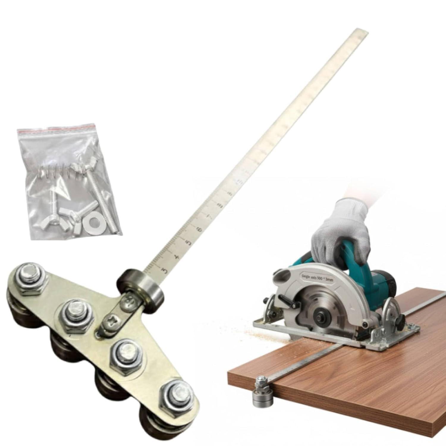 Circular Saw Roller Guide,Positioning Calipers for Precise Measurements & Easy Wood Cutting, Adjustable Stainless Steel Positioning Caliper, Calipers for Circular Skill Hand Saw