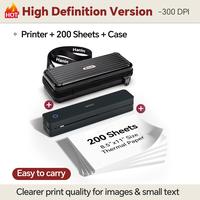 Black 300DPI Printer + 200 Sheets + Case