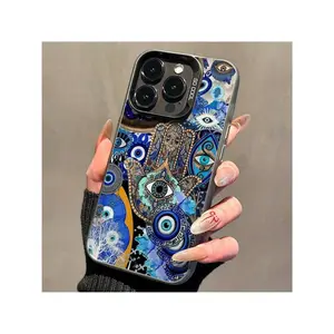 Evil Eye Design TPU Cellphone Casing Cover - Fashionable Anti-Drop Shockproof Phone Accessories for iPhone 16 Pro Max,16 Plus,16 Pro,16,15,14,13,12,11,XS Max,XR/X,XS