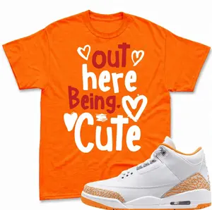 Orange Shirt to match Orange Citrus 3 Sneaker, Citrus Orange 3 Match Shirt, 100% Cotton, Casual Streetwear Graphic Shirt for Women