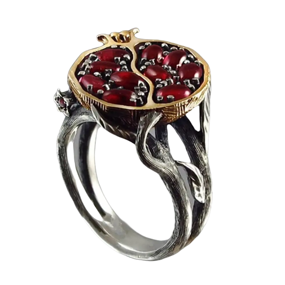 Pomegranate Ring Gemstone Jewelry