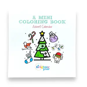 Color Your Own Advent Calendar, A Brighter Year, Christmas countdown calendar, coloring book, stocking stuffer, coloring book gift