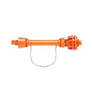 PTO Shaft 1 3/8" PTO Drive Shaft, 6 Spline End PTO Driveline Shaft, Series 4 Tractor PTO Shaft, 31.5"-41" Brush Hog PTO Shaft, Black PTO Shaft for Bush Hog/Finish Mower-Orange