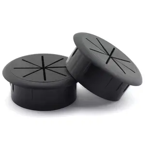 Hjgarden 2PCS 2Inch (50Mm) Desk Cord Grommets Wire Cable Hole Cover for Office PC Desk Cable Cord Cover Black HJGarden