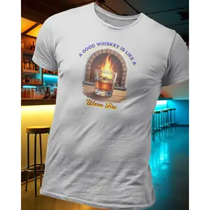 Warm Fire T-Shirt - Classic Fit, Short Sleeve, Suitable for Casual Wear, Ideal for All Seasons