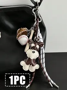 Fashion Decorative Hanging Ornament, Serena Dog Rope Packaging Decoration, Nylon Rope Keychain, Animal Shape Bag Accessories