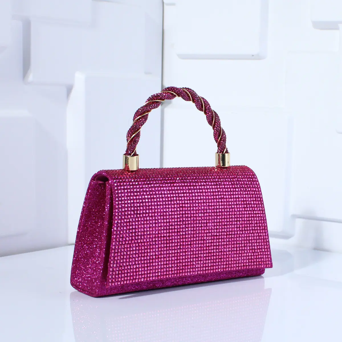 High Quality Diamond Set Wedding Bag Sparkly Shoulder Bag Crossbody Chain Bag Exquisite Trendy Fashionable Leather Handbag for Evening & Weddings