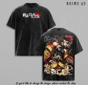 Qin Shi Huang Record of Ragnarok Shirt Vintage Washed Anime Graphic Tee Emperor God Power Divine King Oversized Streetwear Shirt for Anime Fans