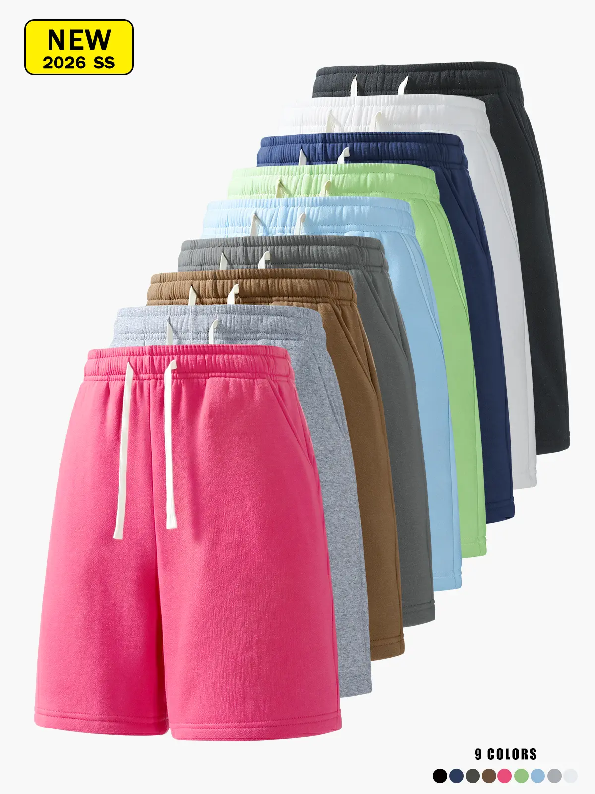 Men’s summer casual athletic shorts, loose straight cut, comfortable and breathable, suitable for running, fitness, training, and other outdoor activities.