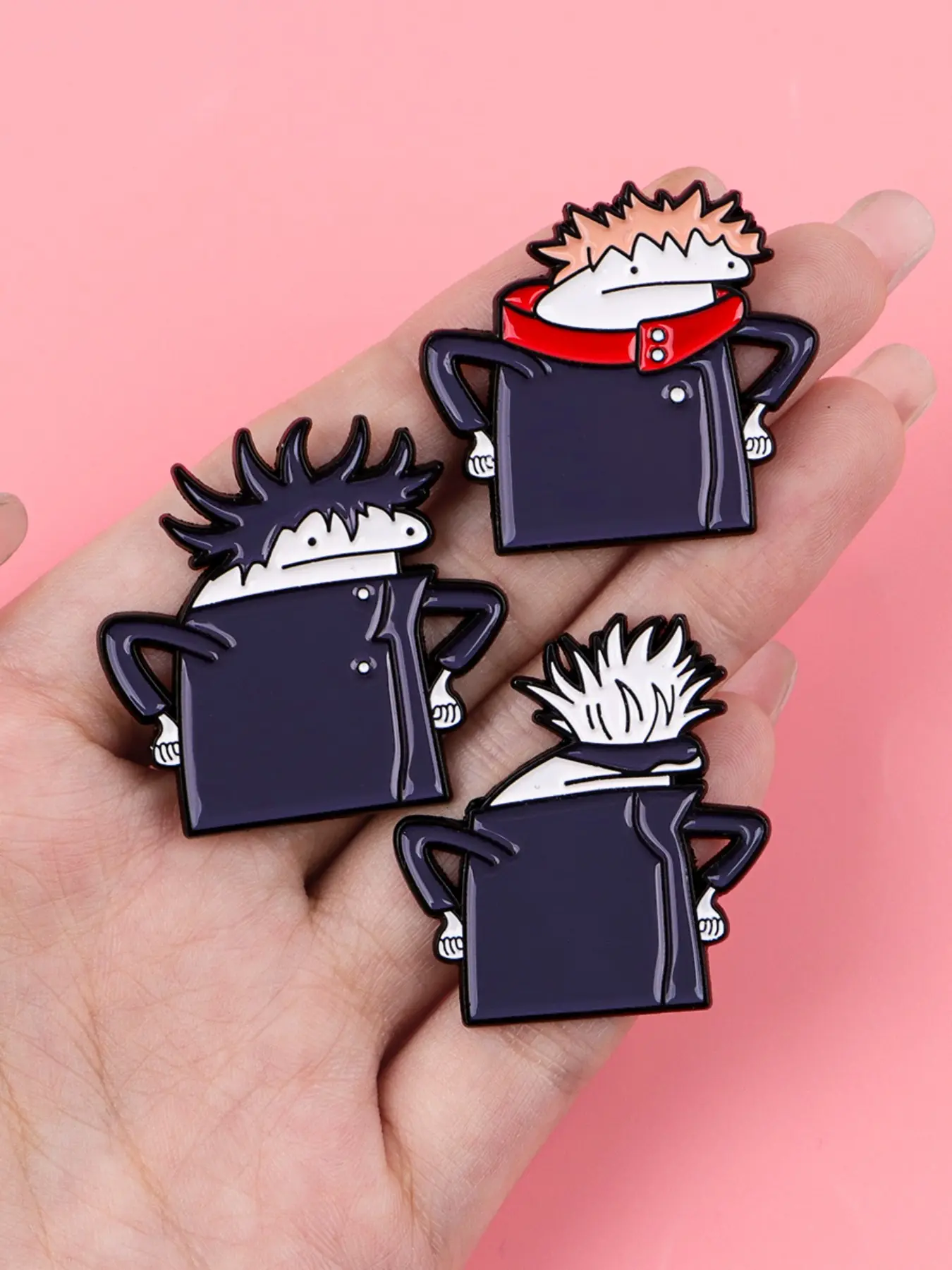 3pcs/set Classic Anime Enamel Lapel Pins Brooches, Brooch Pin Clip, Unique Design Zinc Alloy Fashion Bag Accessories, Ideal Gift for Friends and Classmates