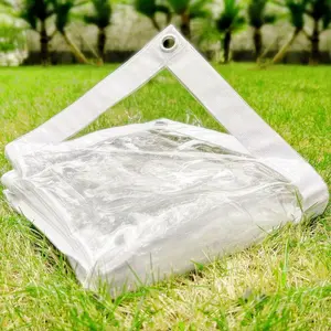 Clear Waterproof Tarps 10x13FT Outdoor Garden Rainproof Covering,Clear Vinyl Tarp,Transparent Waterproof Tarpaulin for Covering Henhouse,Multi-Purpose Protection,Vintage Room Decor porch canopy firewood pile Patio Parasol chicken coop rainproof tarpaulin