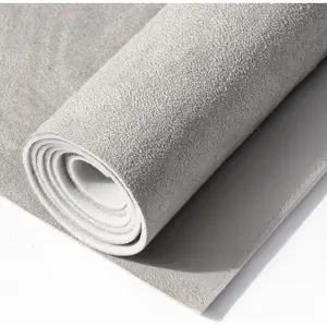 Suede Auto Headliner Fabric 98" L × 60" W with Foam Backing - Gray Interior Replacement Material for Car/Truck/SUV/RV Roof, Tube Packaging - Home Repair/DIY Headliner Material