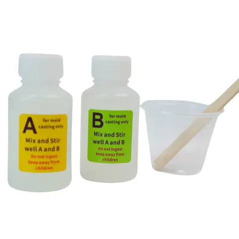 Picky Party SINGLE Silicone Refill Kit - Two 1oz. Liquid Bottles, Mixing Cup, Stirrer, and Gloves Organic Squeeze Pouch Plastic Food Jars