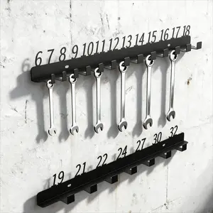 Wrench Organizer Rack, Portable Wall-Mounted Storage Shelf, Garage Organization Holder, Home Decorative Accessory, Space-Saving Design