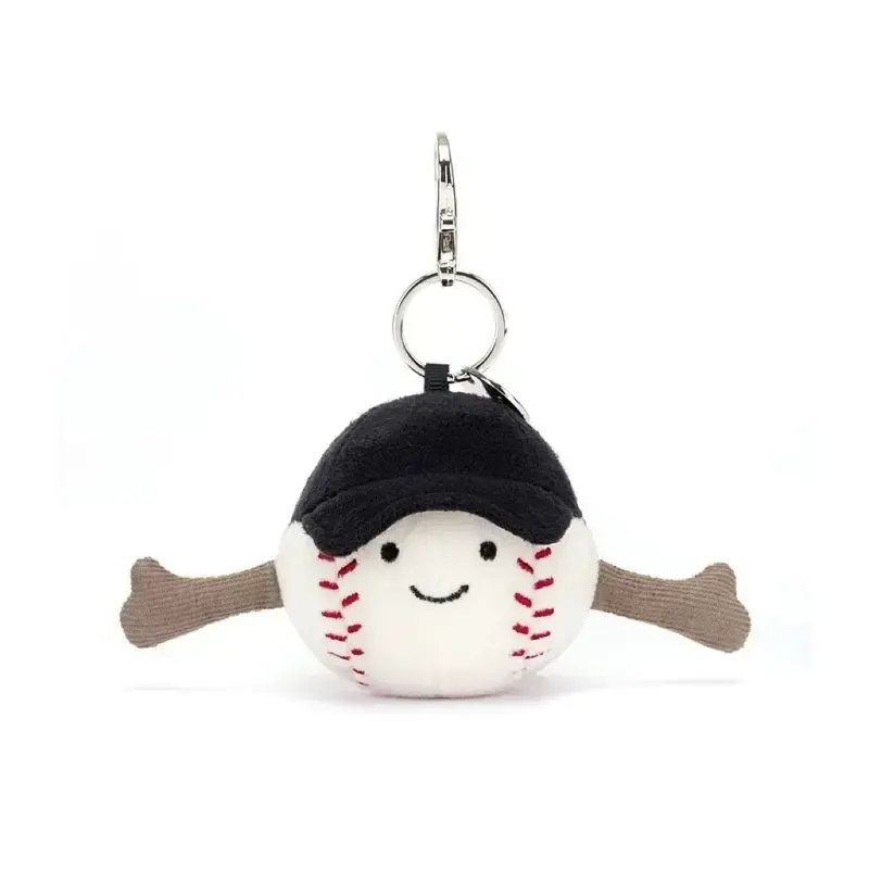 Jellycat - Cute Plush Stuffed Animal Keychain, Baseball, Soccer Ball, Frog, Puppy & Dessert Backpack Charms Fantasy Creature Collectible, Bedroom Décor & Gift