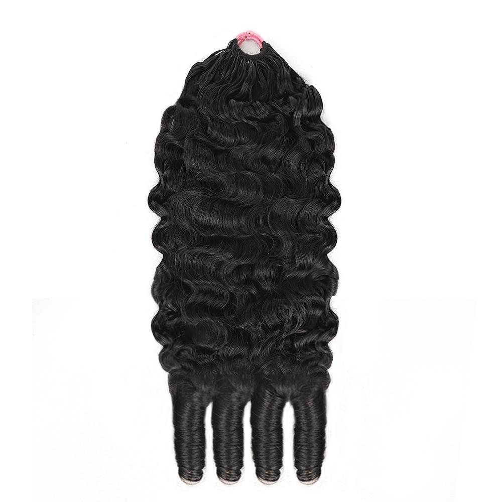 [Cheapest] Mamushow Feather Crochet Human Hair Bundles for Miracle Knots Human Hair Burmese Curly Pre-Separated 50g/Pack Reusable Invisible 100% Virgin Human Hair Crochet Extensions Natural Black #TiktokShopSpringGlowUp #HairTok#Summervibes