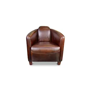 Salzburg Club Chair Dark Brown Leather
