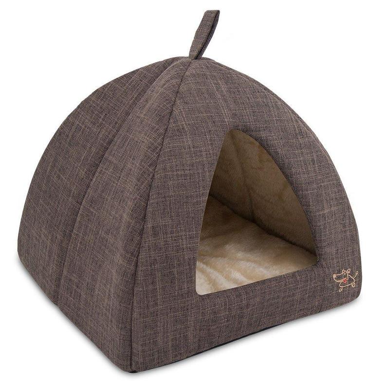 Pet Tent Bed for Cats & Small Dogs - Cozy Retreat with Super-Soft Poly-Foam & Ultra-Plush Pillow - Sturdy Design, Machine Washable, Easy Assembly - Perfect for Home Charm & Pet Comfort - Puppy