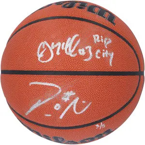 Damian Lillard and CJ McCollum Portland Trail Blazers Autographed Wilson Authentic Series Indoor/Outdoor Basketball with "Rip City" Inscription - Limited Edition of 5 - Fanatics Authentic Certified