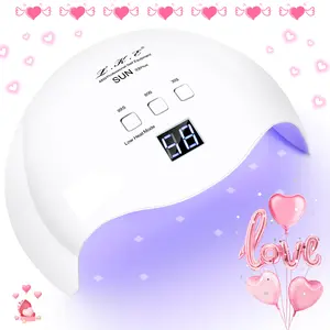 LKEnail 047 UV LED Nail Lamp - Portable Gel Polish Dryer, Quick Curing for DIY & Salon Nail Art, Valentine's Day Gift for Women & Girls, Home Manicure Kit, Compact & Lightweight Design (White)  ：