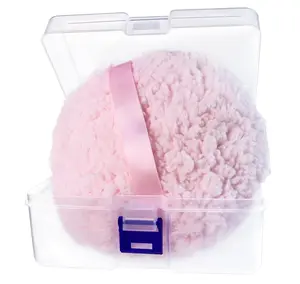 Powder Puff, 6” X 3” Body Powder Puff, Oversize Dust Puffs for Women, Soft and Comfortable Body Powder Puff and Container