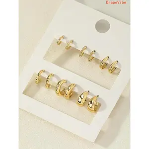 12‑Piece Geometric Earring Set Stackable Versatile Ear Studs Fashion Jewelry Accessory For Women Daily Wear