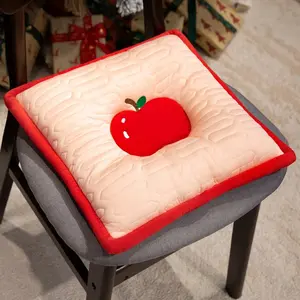 Ice Silk Latex Apple Cushion Pillow, Home Decor Chair Seat Pad, Soft Comfortable Gift Choice, Polyester Fiber Material
