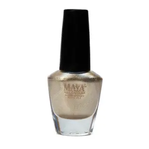 Maya Gold Digger Metallic Nail Polish - 11.8ml, Breathable & Wudu Friendly, Halal Certified, 9-Free Formula, Full Opacity Finish