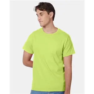 Custom Embroidered - Hanes - Unisex Authentic T-Shirt - Safety Green - 5250