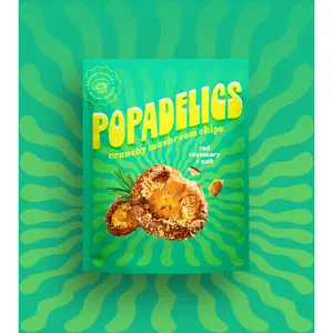Popadelics Crunchy Mushroom Chips - Rad Rosemary & Salt (6-pack)
