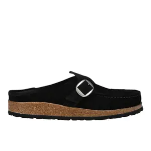 BIRKENSTOCK Womens Buckley Suede Leather Clogs Casual - Black