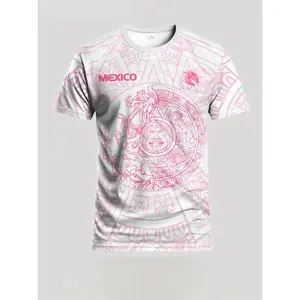2026 Style Mexico Pink & White Soccer Jersey Comfort Sports Tops - Perfect Gifts for Men/Women