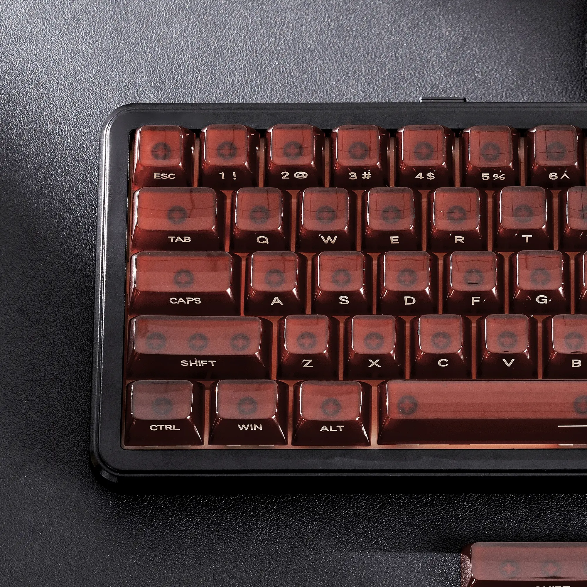 Womier MDA Profile Cute Jelly Keycaps, Transparent Custom Set for US Layout Cherry MX Mechanical Keyboards