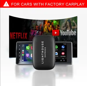 AI Box  - Streaming Netflix and Youtube to your car, Requires Wired Apple CarPlay, Works with iOS & Android,