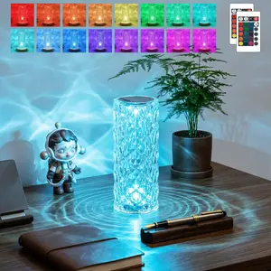 Super Photogenic Rose Crystal Lamp - RGB, Touch & Remote, Rose Wave Ambient Light, Perfect for Food Photos, Room Tour, TikTok Videos - Perfect Gift for Content Creators