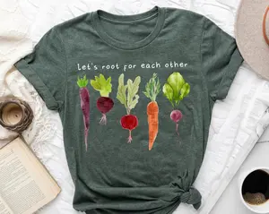 Let's Root For Each Other Shirt, Funny Gardening Tee, Plant Lover Gift, Positive Quote T-Shirt, Root Vegetable Graphic Top, Kindness Tee