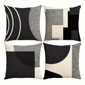 4-piece Set of Geometric Pattern Pillow Covers Bohemian Style Home Sofa Pillow Covers