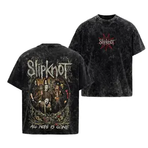 Vintage Slipknot Oversize T-shirt , Slipknot band T-shirt & Hoodie , Rock Music Lover T-Shirt , Vintage Band Shirts  Fabric Fit Top , Top Men's and Women's Clothing