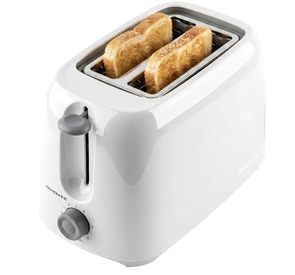 2-Slice Toaster 700W with Adjustable Browning Control, Removable Crumb Tray & Cord Wrap, Compact Countertop Toaster for Home, Office & RV