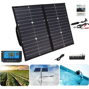 100W Portable Foldable Solar Panel Kit - IP67 Waterproof Solar Charger for Outdoor Adventures, RV, and Power Stations