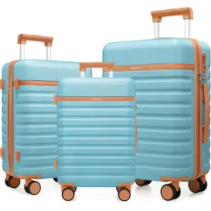 UKEIN 3-Piece PC Hardshell Luggage Set – 20/24/28” Suitcases with Spinner Wheels and TSA Lock, Travel Carry-On & Checked Luggage for Men and Women