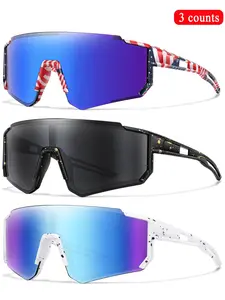 Unisex Sporty Sunglasses, Trendy Casual Tinted Lens Sunglasses for Outdoor Sports, Fashion Accessories for Men & Women for Traveling & Beach Party