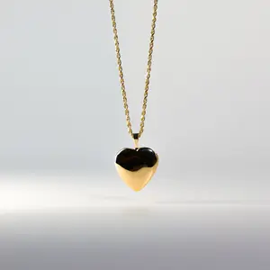 14K Gold Heart Locket Pendant Medium - Model PT0626