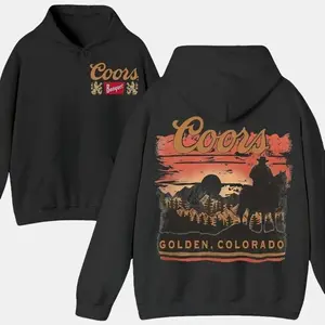 [Made In US] Vintage Coorrs Sunset in Golden Colorado Shirt 2 Sides, Classic Graphic Design, Unisex Hoodie Pullover, Gift For men For women, Top Vintage Hoodie