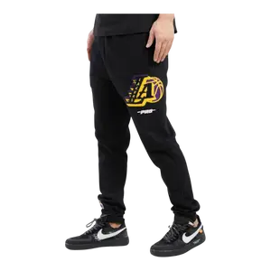 Pro Standard NBA Los Angeles Lakers Mash Up Logo Men Sweatpants Black