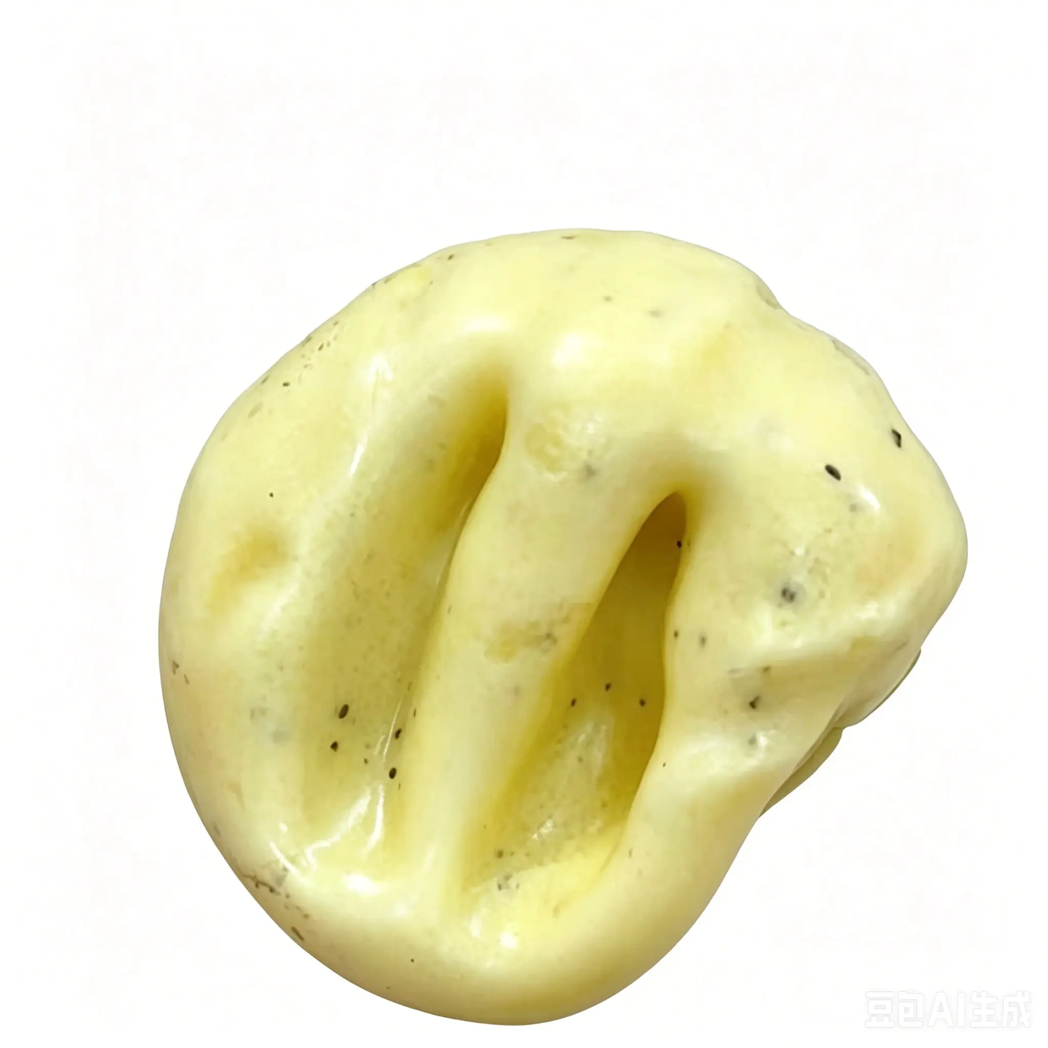 Chiboki Mashed Potato Handmade Squishy Ball 6cm Cream Yellow Tiny Black Speck Slow Rebound Squeeze Ball ASMR Sensory Fidget Toy Stress Relief Squishy Toy Gift for Kids Adults ADHD Autism