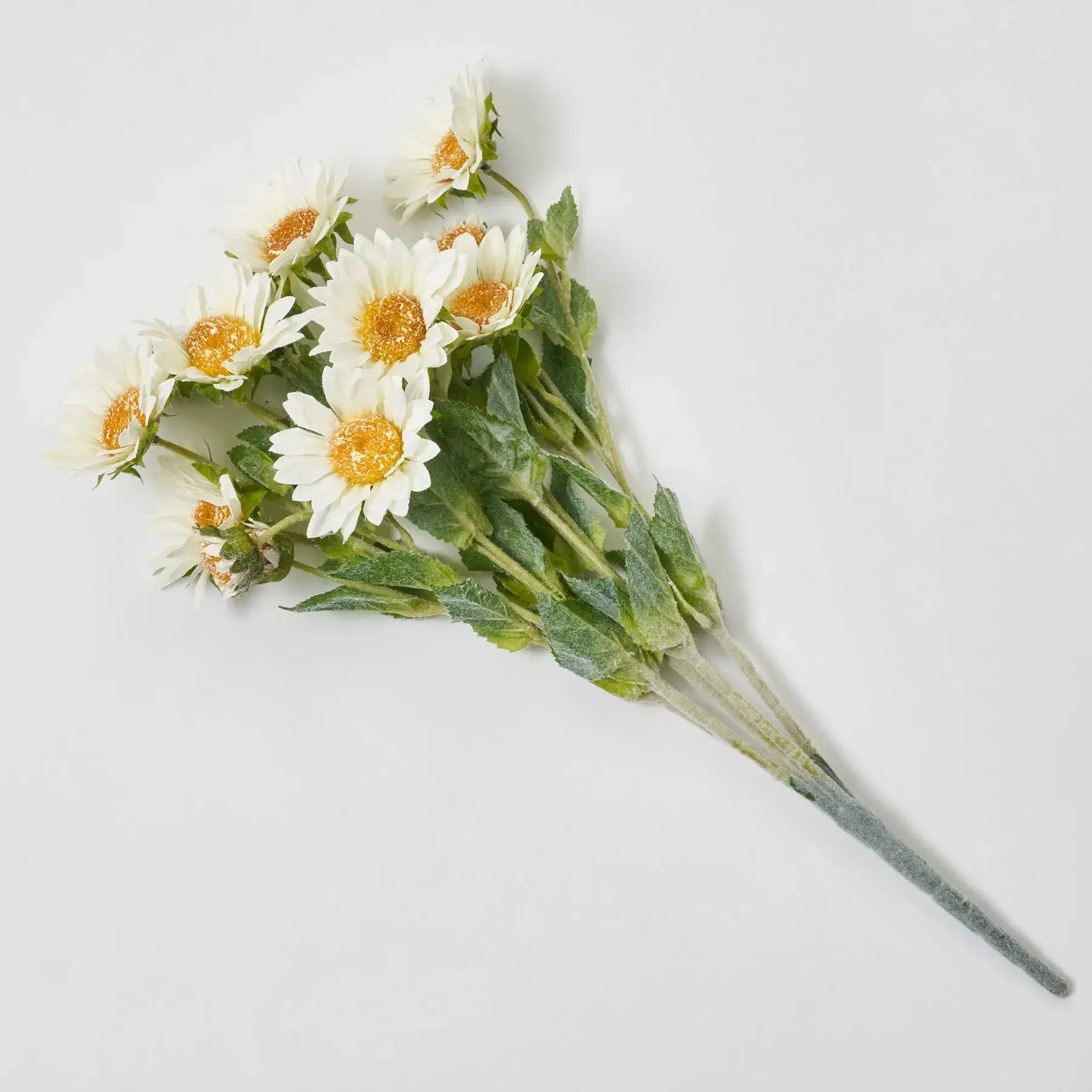 25" Cream Mini Sunflower Blooms & Buds Faux Floral Bush Artificial Bouquets - Decorative Fake Flower Accent for Home Decor Supplies