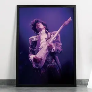 Prince Purple Rain Poster, Iconic Music Wall Art, 80s Rock Print, Vintage, High Resolution 6K