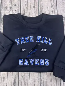 Embroidered one tree hill fan tv show crewneck sweatshirt bridge North Carolina gifts for girlfriend gift for friend Valentine’s Day