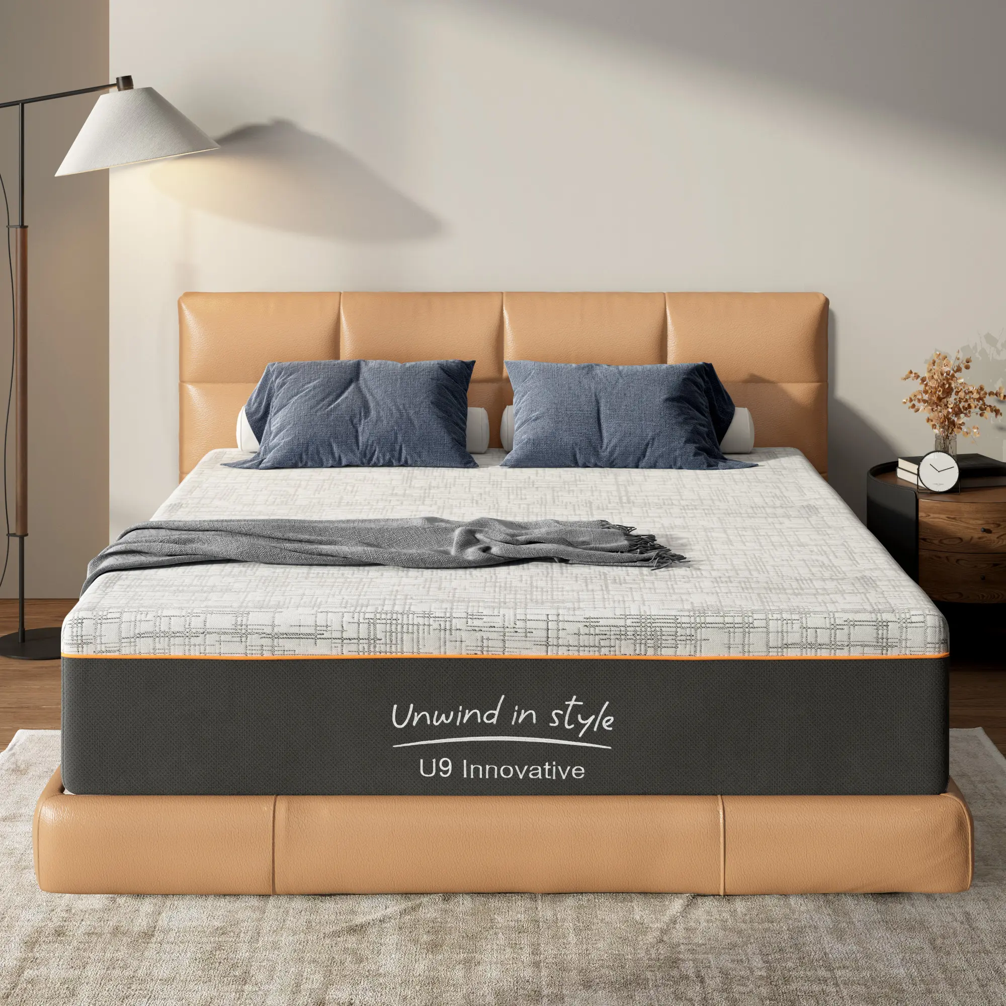 Soges Memory Foam Mattress, 10/12/14 Inches Thickness Medium Firm, Pressure Relief, Bed-in-a-Box, Modern Design, Twin/Queen/Full/King Size